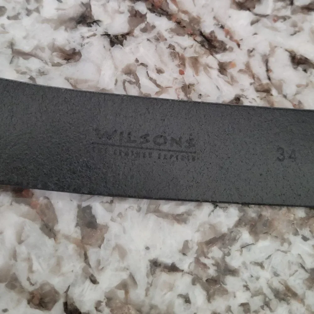 Wilson’s Leather Italian Belt w/ Silver Buckle size 34‎